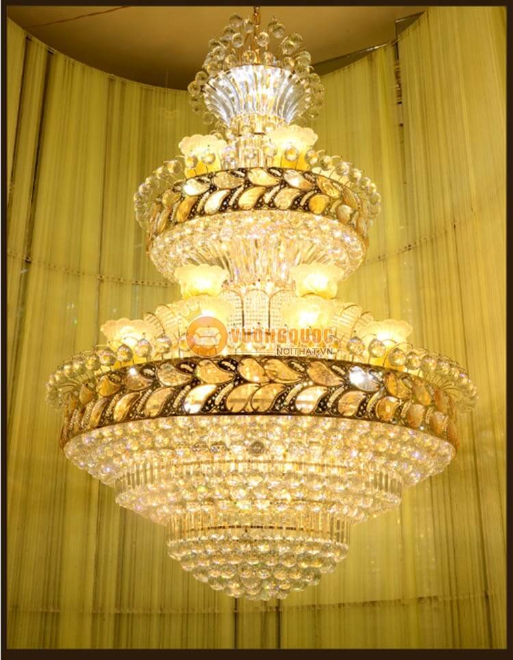 Đèn chùm pha lê ánh sáng vàng lấp lánh CM201-10